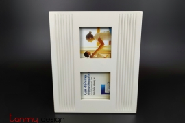 Ivory lacquer frame with 2 squares 31*26cm